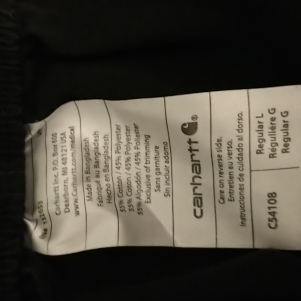 Carhartt Drawstring Cargo Pocket Pants Large Black - Picture 8 of 14